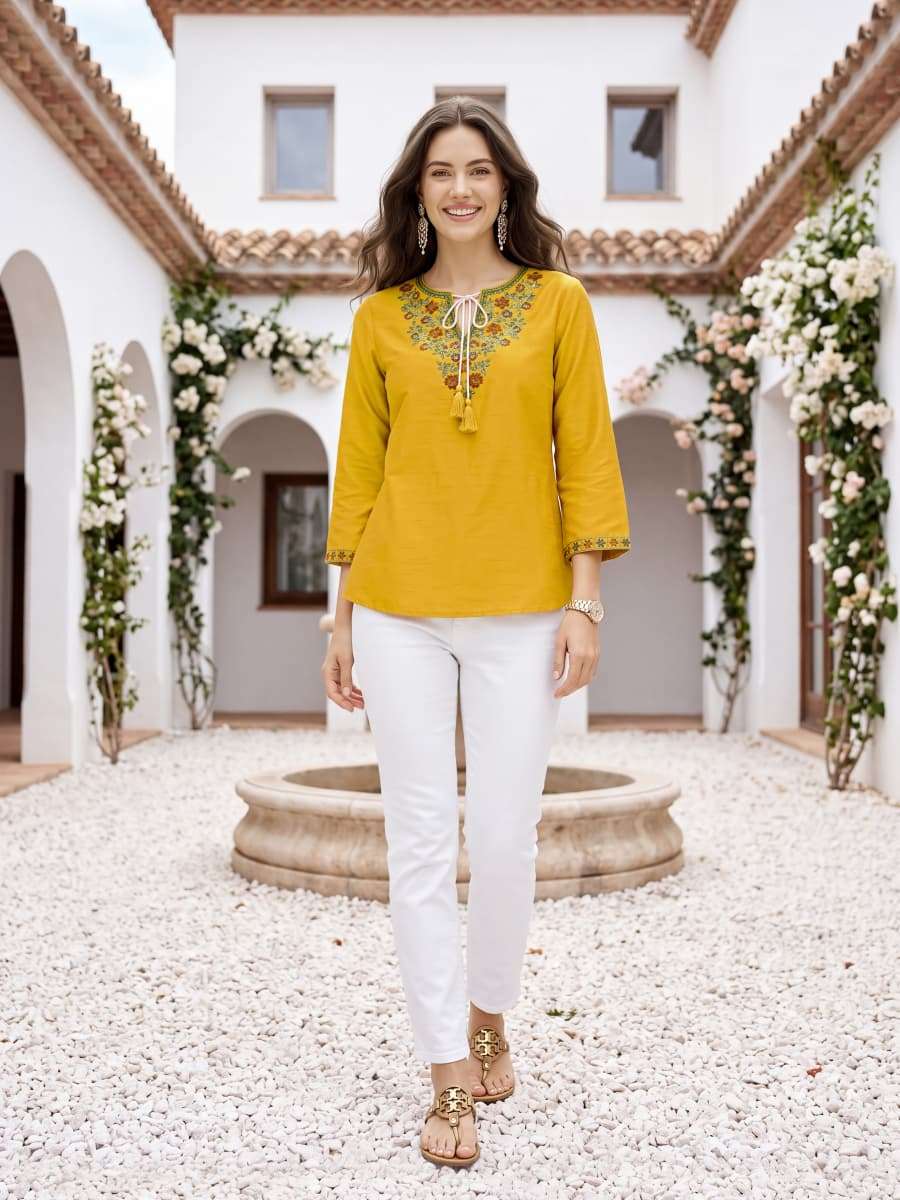TIPS & TOPS TWINKLE VOL 2 RAYON FANCY WESTERN SHORT KURTIS DAILY WEAR LOOK SURAT